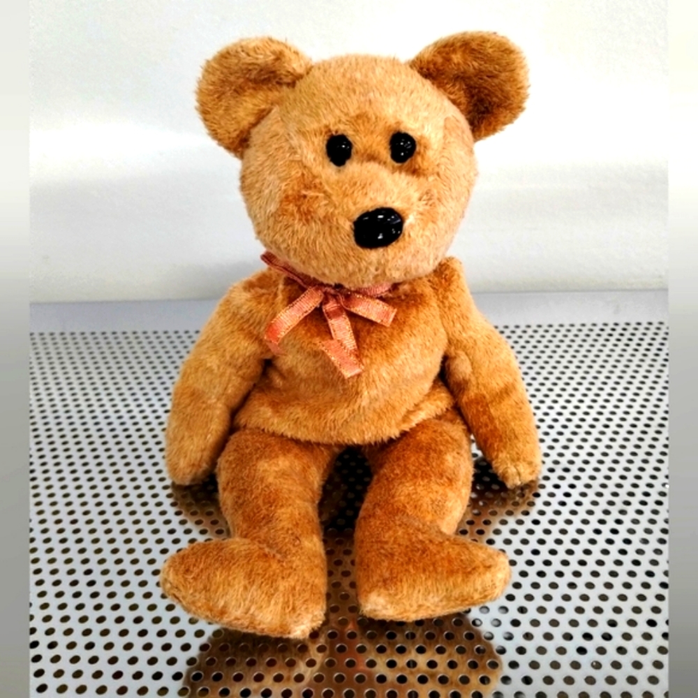 Ty Beanie Babies - CASHEW the SUPER SOFT brown bear soft toy - Picture 3 of 15